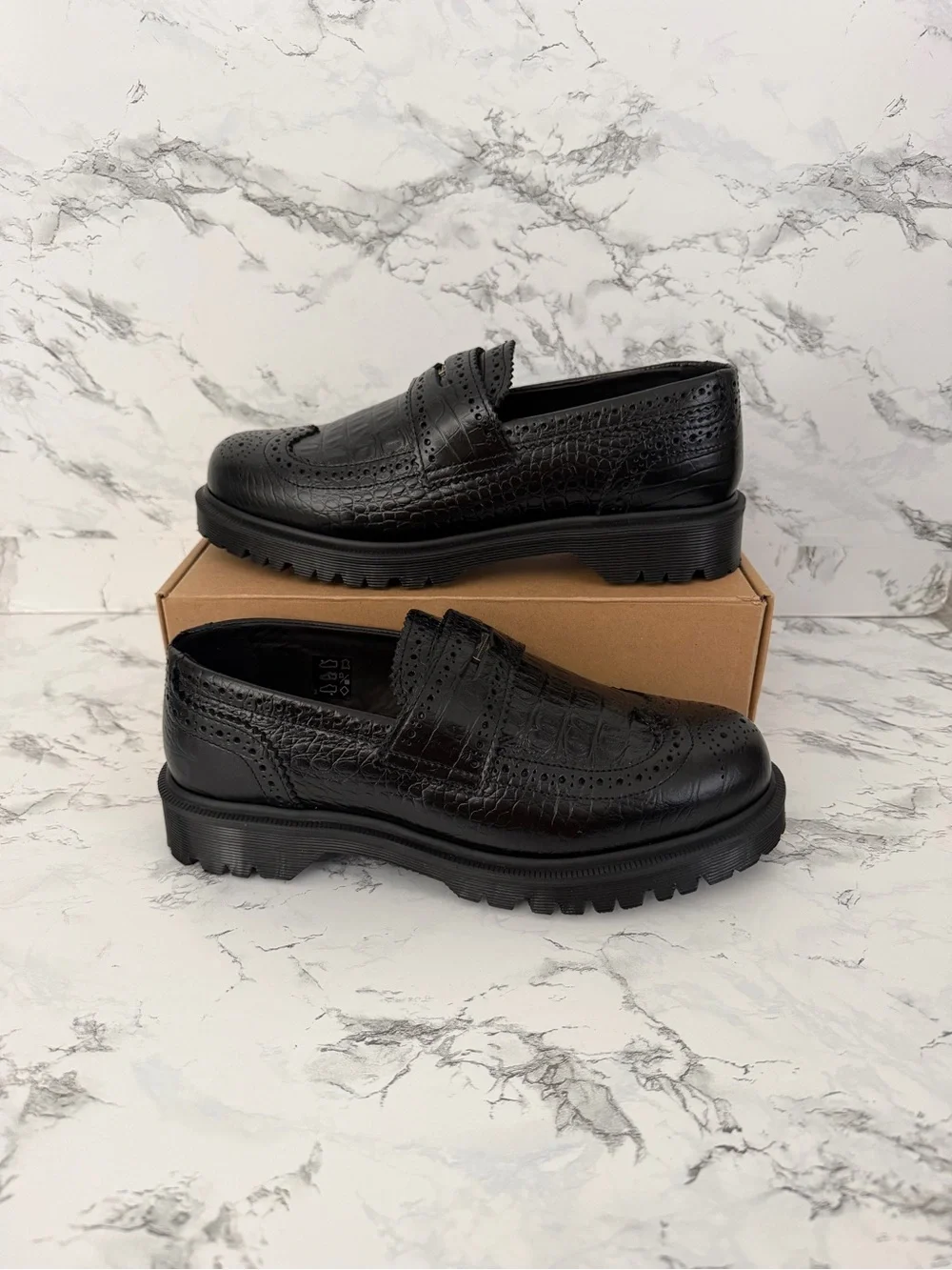 Dr. Martens Penton Brogue Croc Platform Loafers Shoes Preppy Women’s Size 10